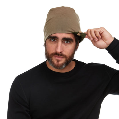 Gorro reversible de lana de peso micro - Woolverino