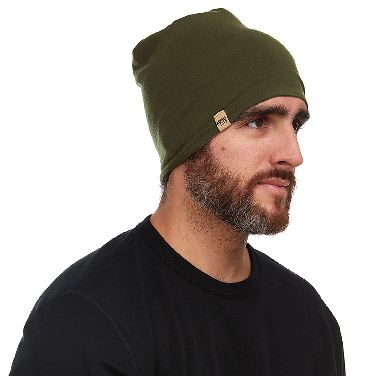 Gorro reversible de lana de peso micro - Woolverino