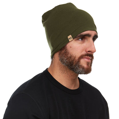 Gorro reversible de lana de peso micro - Woolverino