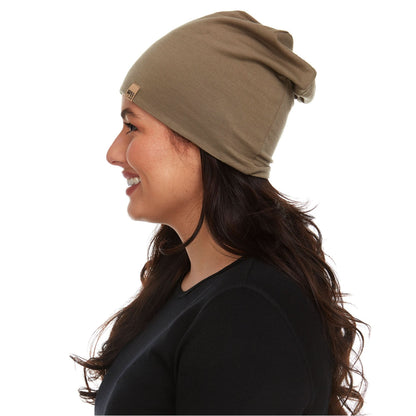 Gorro reversible de lana de peso micro - Woolverino