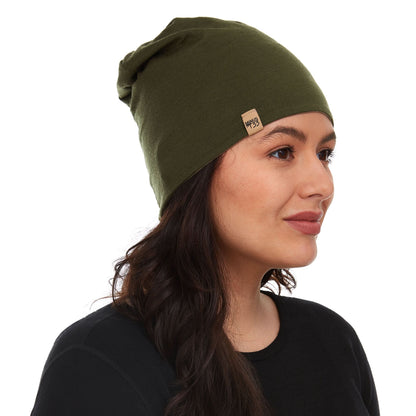 Gorro reversible de lana de peso micro - Woolverino