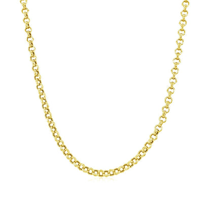 Cadena Rolo de Oro Amarillo de 10k y 2.3mm