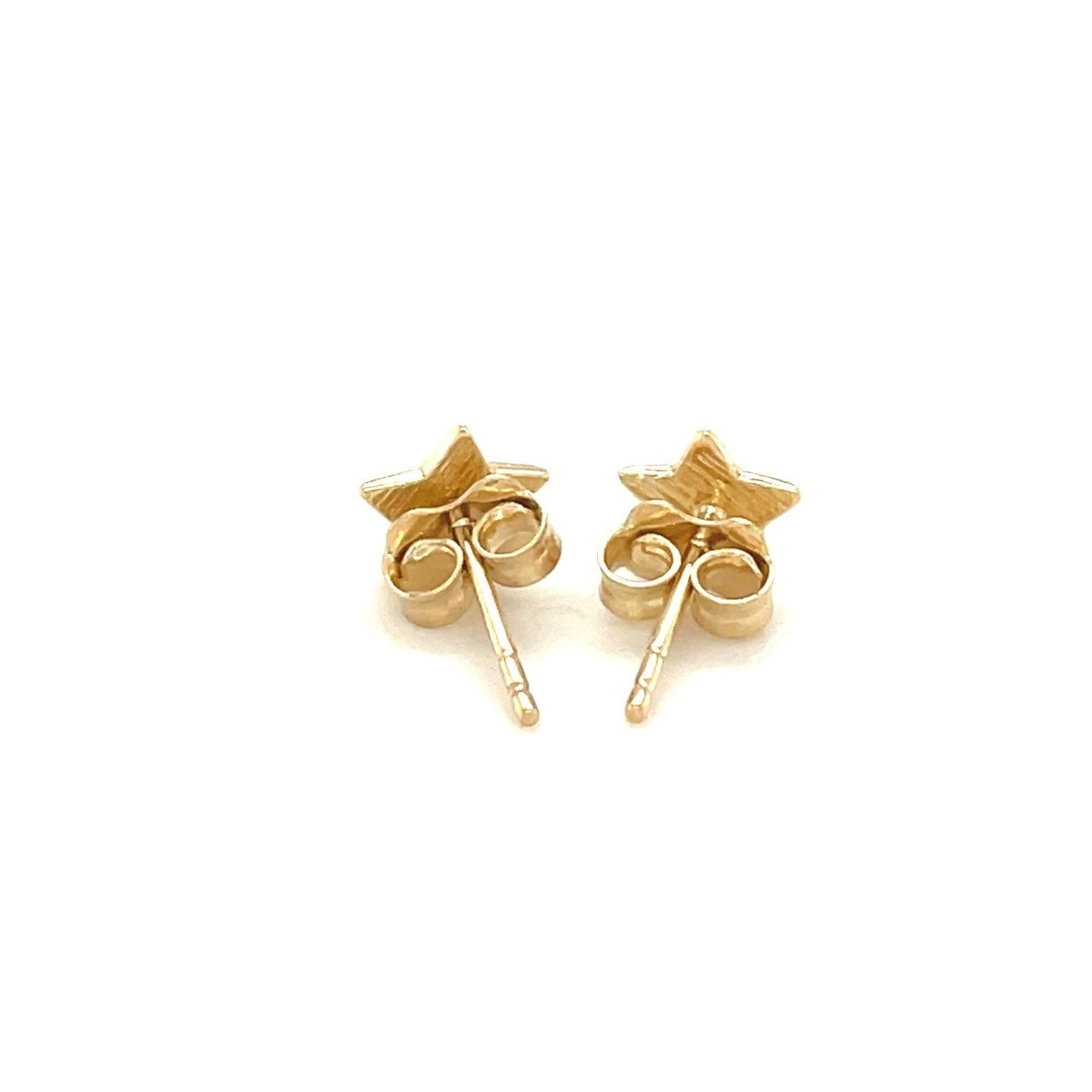 Pendientes de poste de oro amarillo de 14k con estrellas