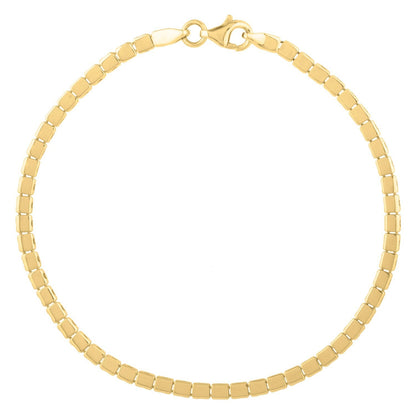 Pulsera de oro amarillo de 14k con minicubos de 7 pulgadas (2.60 mm)
