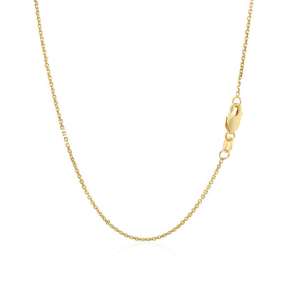 Cadena de cable de oro amarillo de 10k de 1.1mm