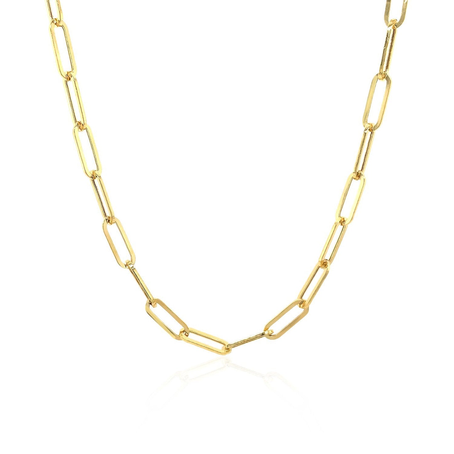 Cadena de eslabones de oro amarillo de 14 quilates (3,3 mm)