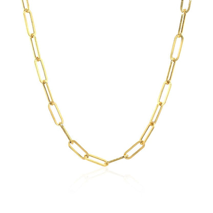 Cadena de eslabones de oro amarillo de 14 quilates (3,3 mm)