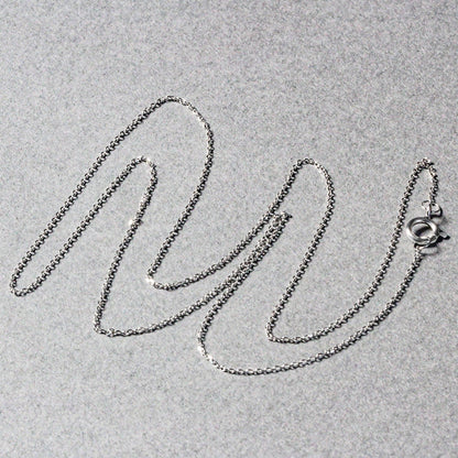 Cadena de eslabones de cable de corte de diamante de oro blanco de 14k de 0,7 mm