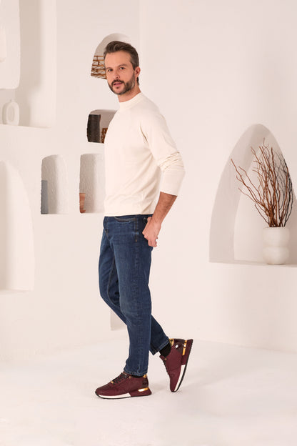 The Majesty Burgundy Leather Men Sneaker