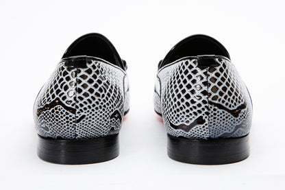 The Milano Black/White Shoe Bit Loafer Men  shoe
