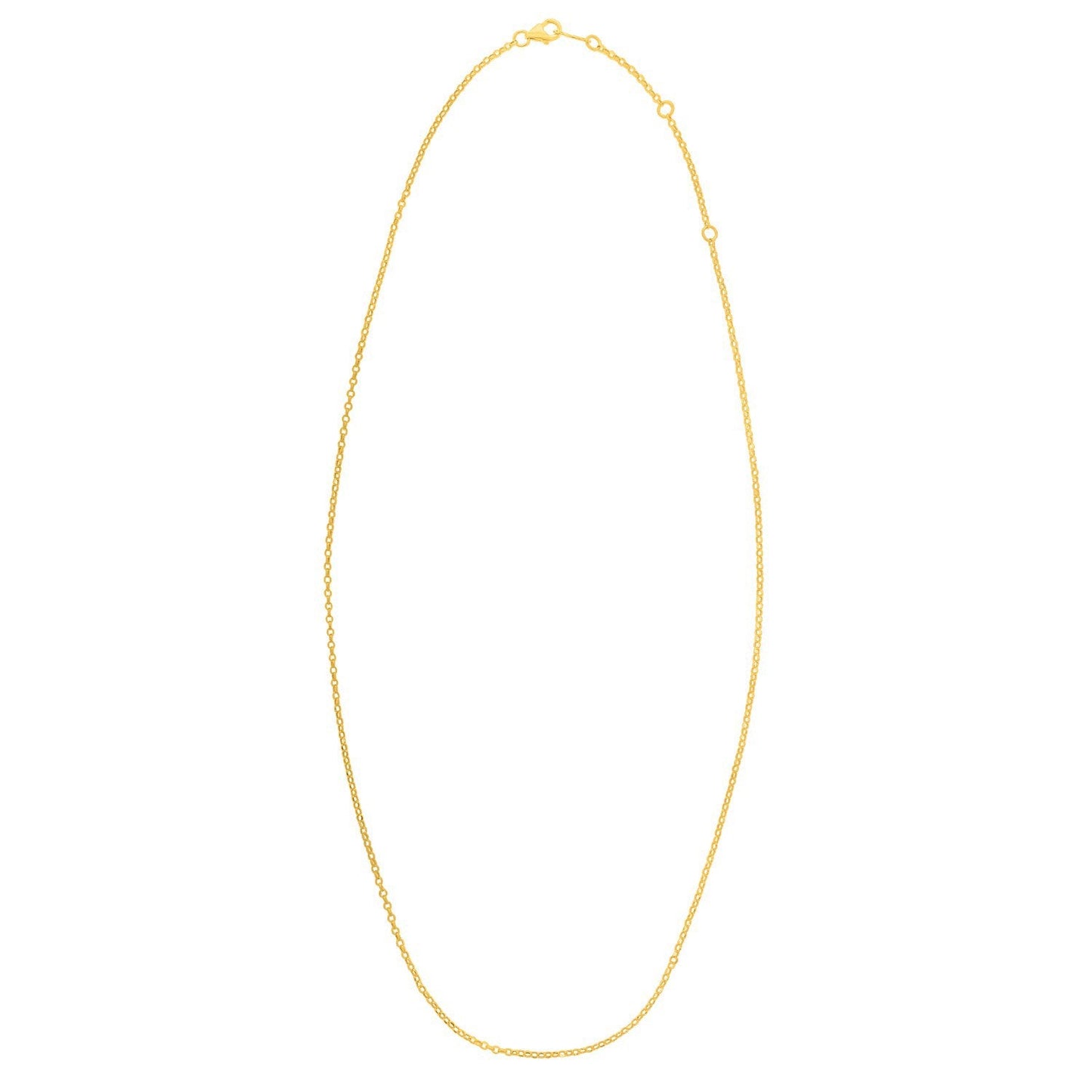 Cadena doble extensible de oro amarillo de 14k (1,40 mm)