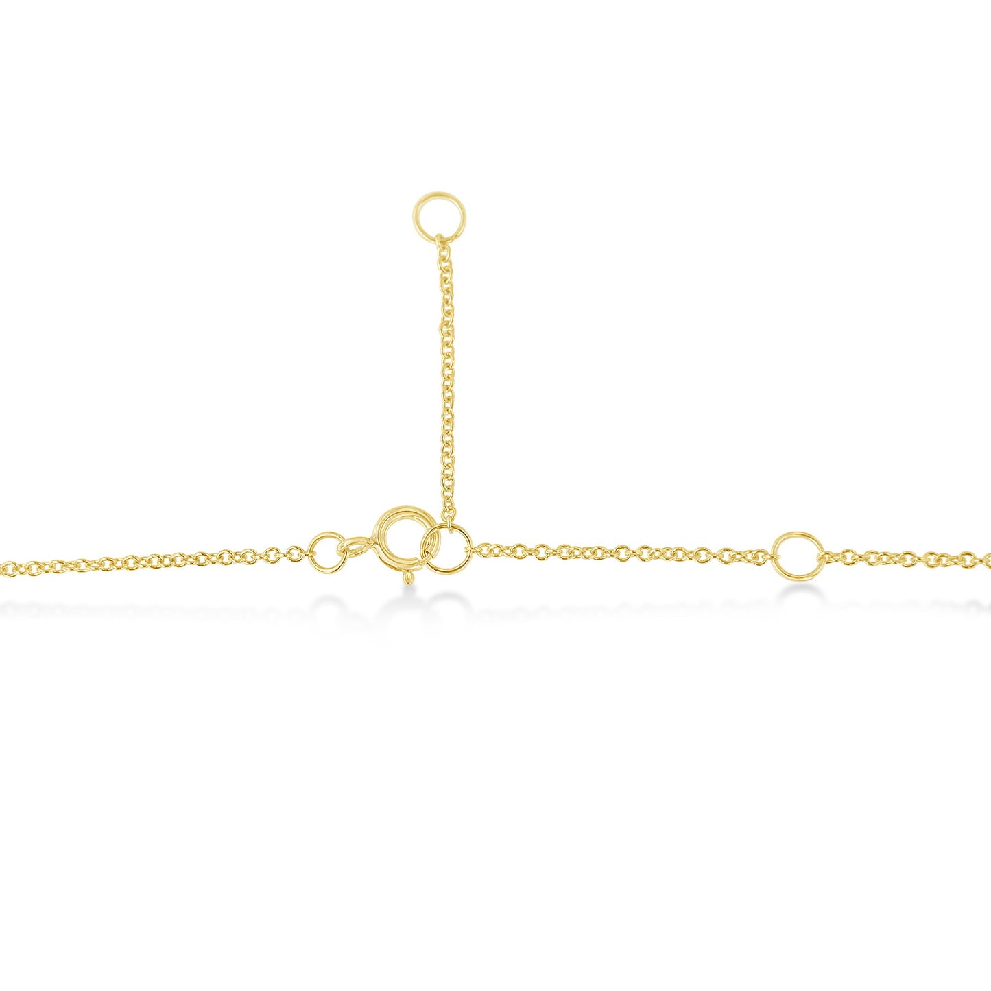 Collar con colgante solitario moderno de bisel engastado de diamante redondo brillante de 1/3 quilates en oro amarillo de 10K, 16"-18" (color H-I, claridad SI2-I1)