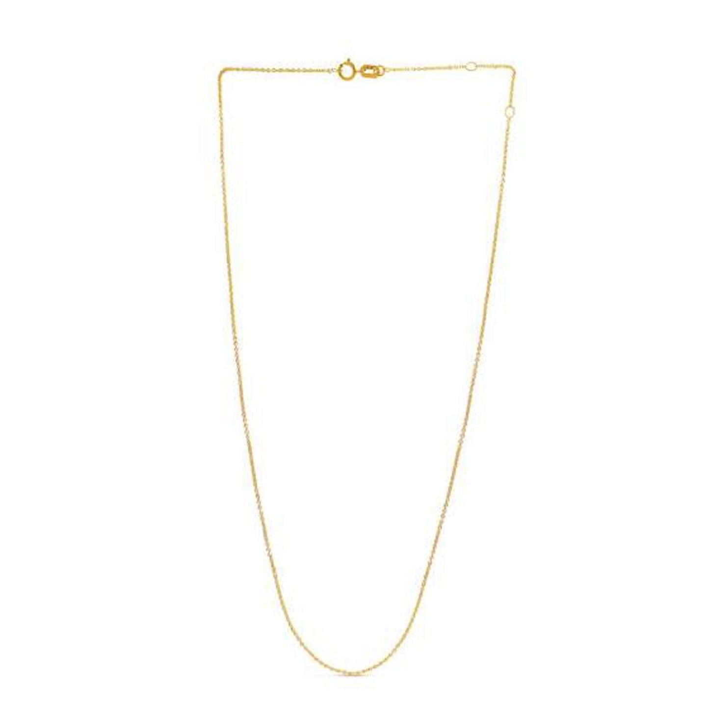 Cadena ajustable de cable en oro amarillo de 14k (0.97 mm)