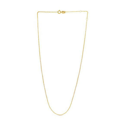 Cadena ajustable de cable en oro amarillo de 14k (0.97 mm)