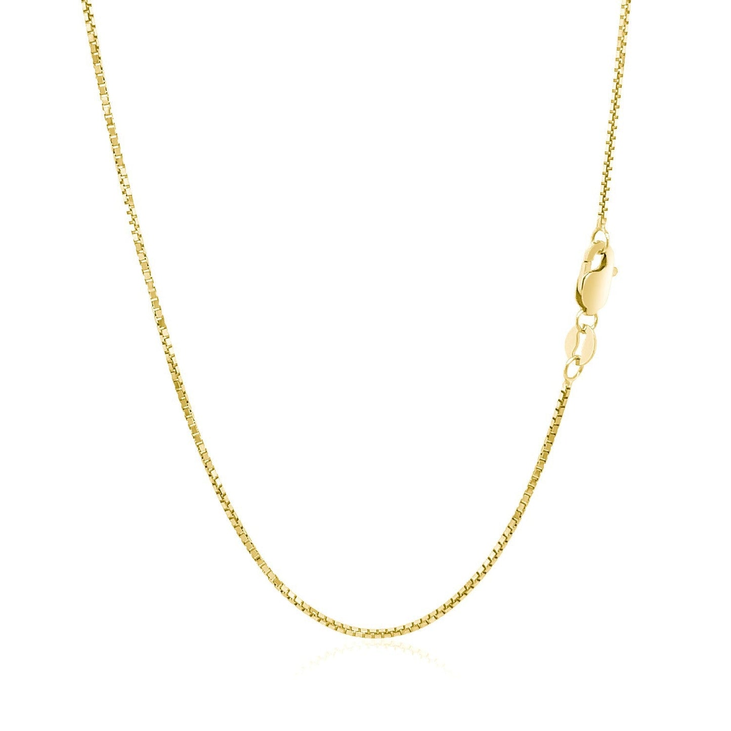 Cadena octogonal de oro amarillo de 14k de 1,0 mm