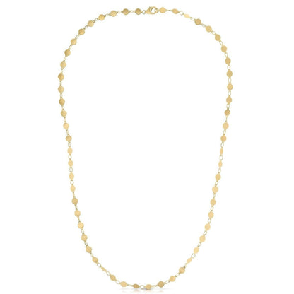 Collar de oro amarillo de 14k con círculos pulidos