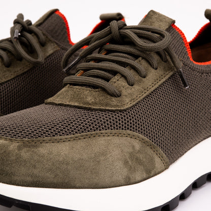 The Berlin Green Suede Leather Men Sneaker