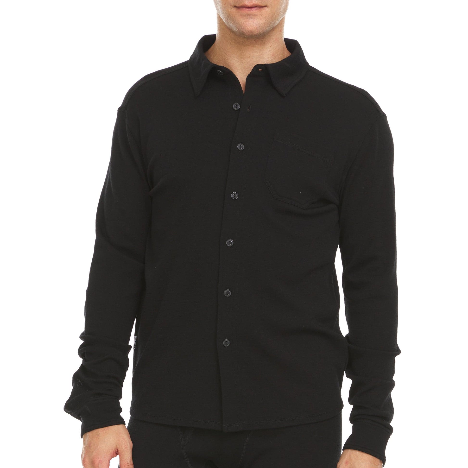 Midweight - Men's Long Sleeve Button Up 100% Merino Wool - My Men's Shop