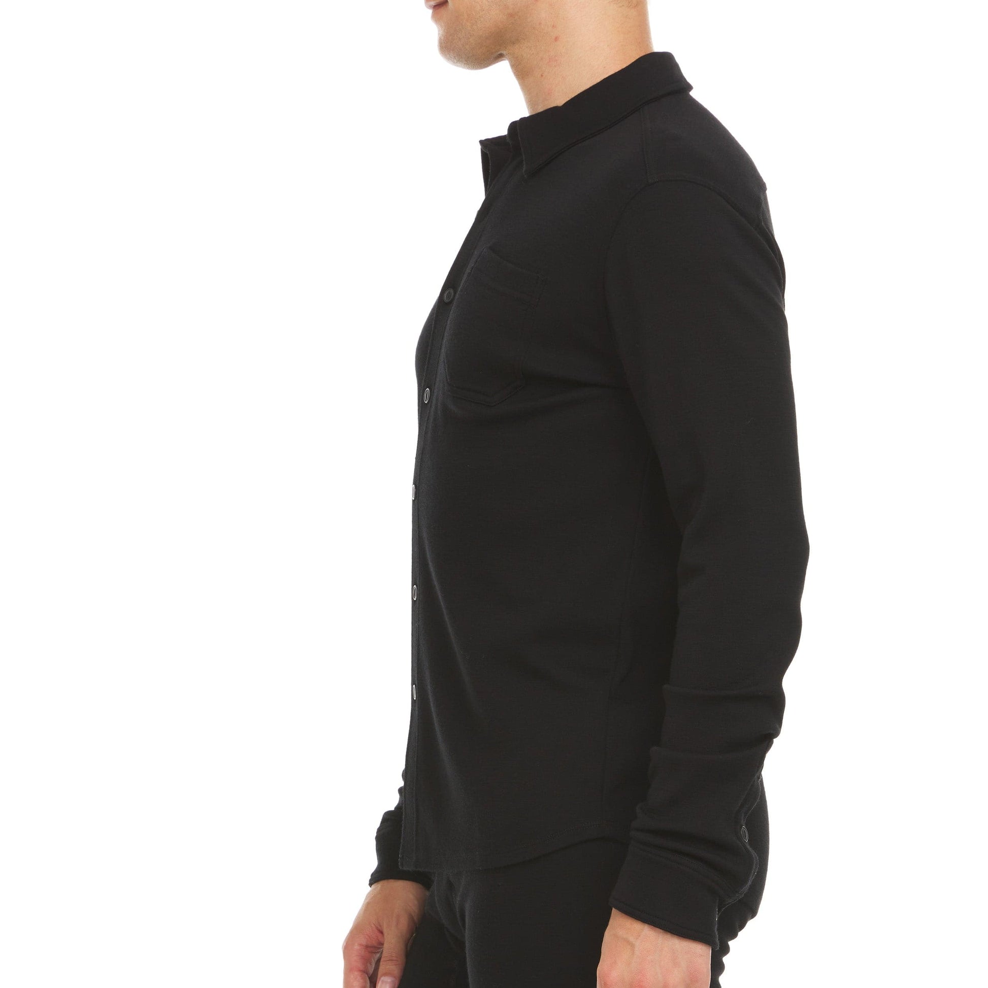 Midweight - Men's Long Sleeve Button Up 100% Merino Wool - My Men's Shop