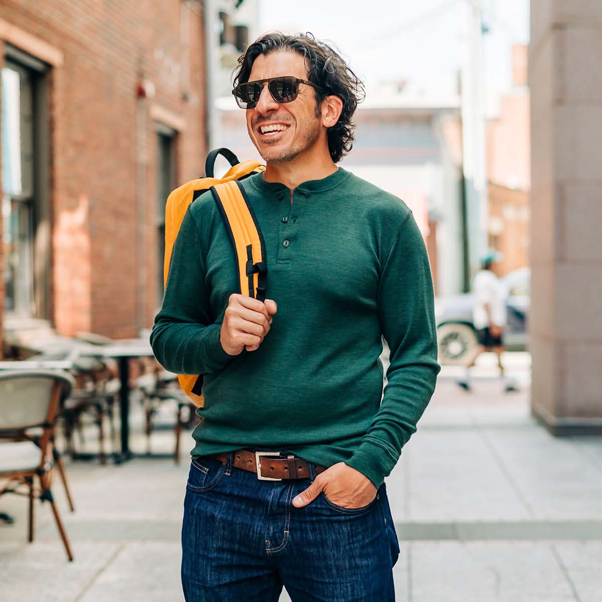 Midweight - Men's Long Sleeve Henley 100% Merino Wool - My Men's Shop