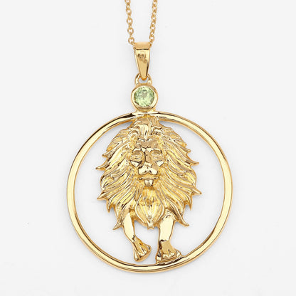 Colgante de plata de ley .925 con peridoto auténtico de 0,24 quilates