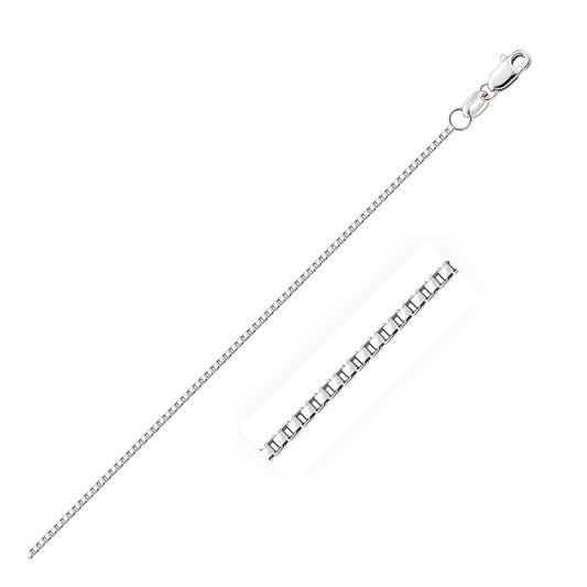 Cadena octogonal de oro blanco de 10k y 1.2mm