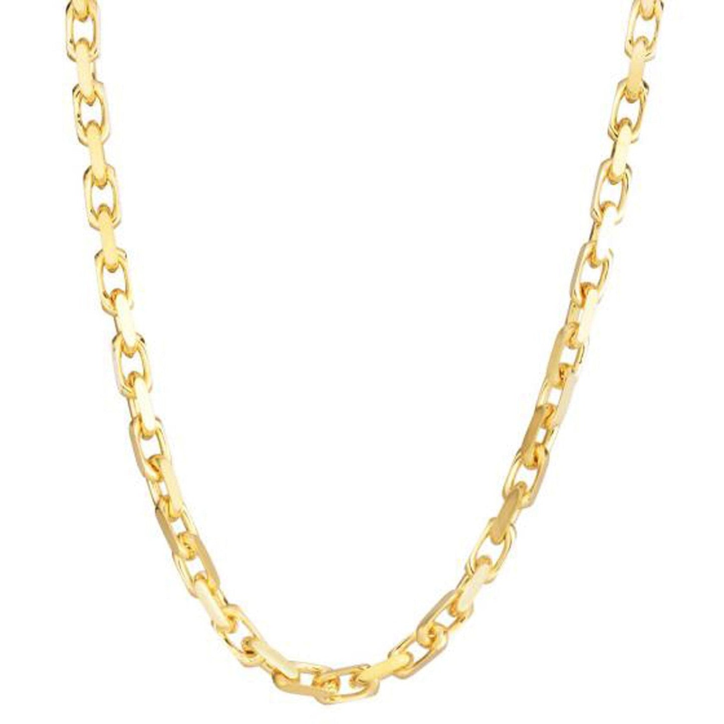 Cadena de eslabones de cable francesa de oro amarillo de 14k (4.80 mm)