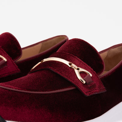 The Milan Burgundy Leather Women Sneaker
