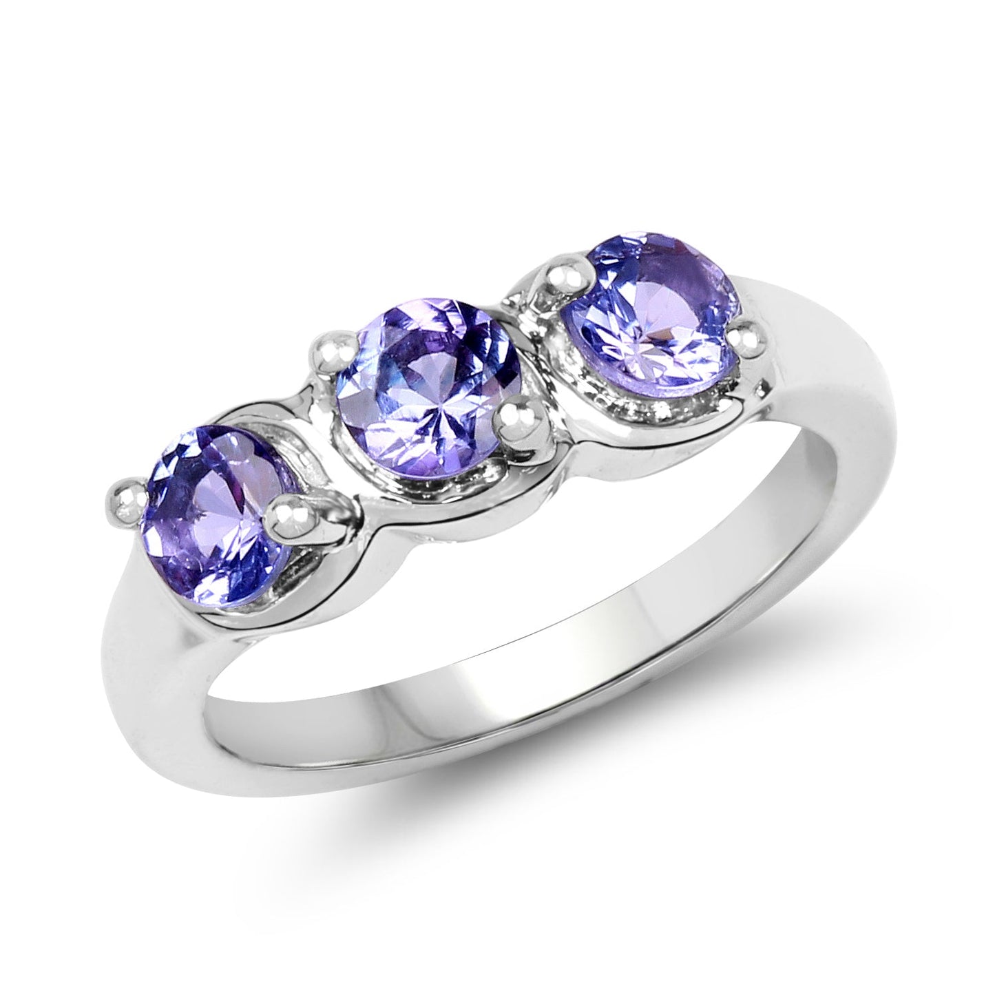 Anillo de Plata de Ley .925 con Tanzanita Genuina de 1,05 Quilates