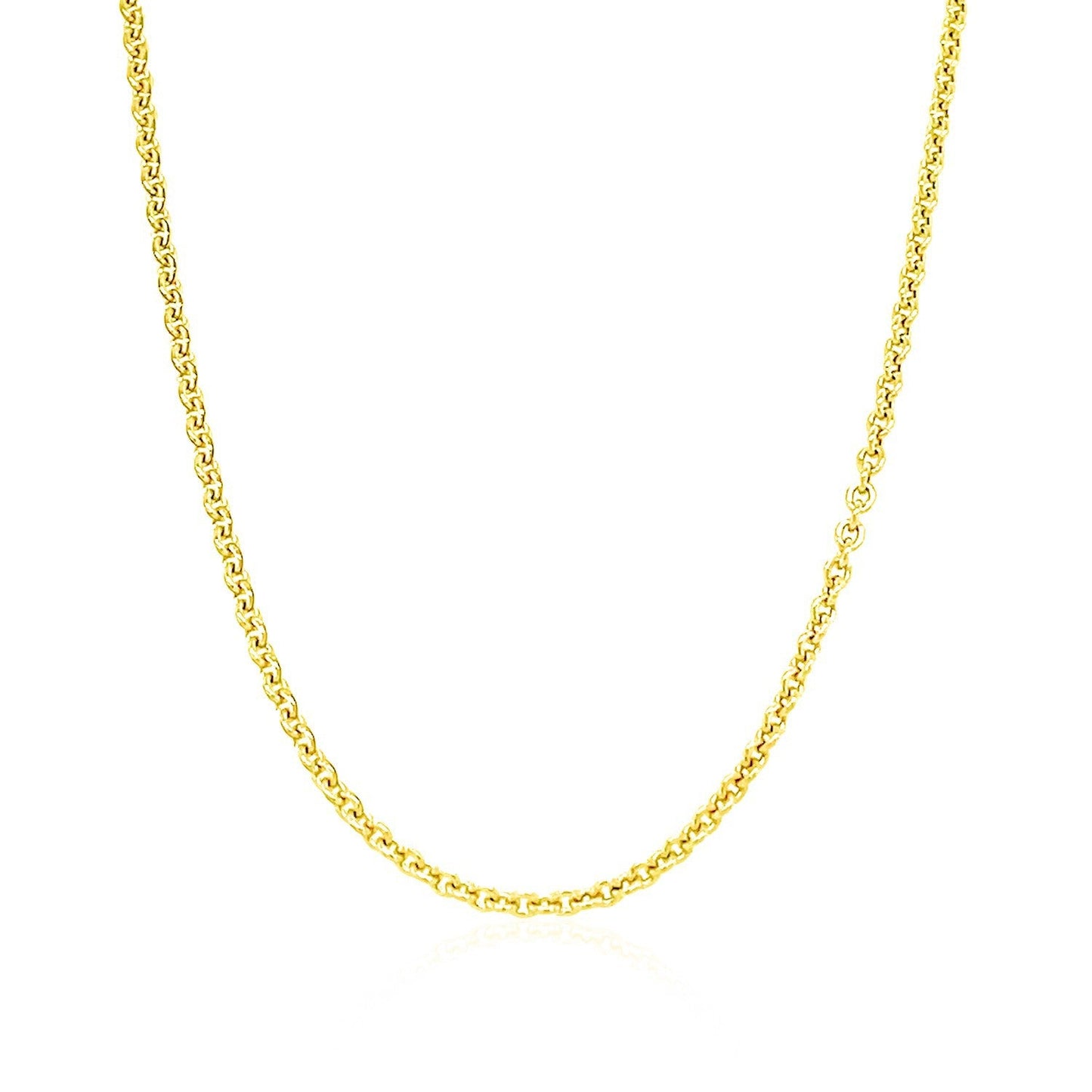 Cadena de Eslabones Tipo Cable Forsantina Lite de Oro Amarillo de 14k 1.9mm
