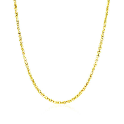 Cadena de Eslabones Tipo Cable Forsantina Lite de Oro Amarillo de 14k 1.9mm
