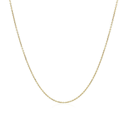 Cadena de eslabones tipo cable de oro amarillo de 10k (0,50 mm)