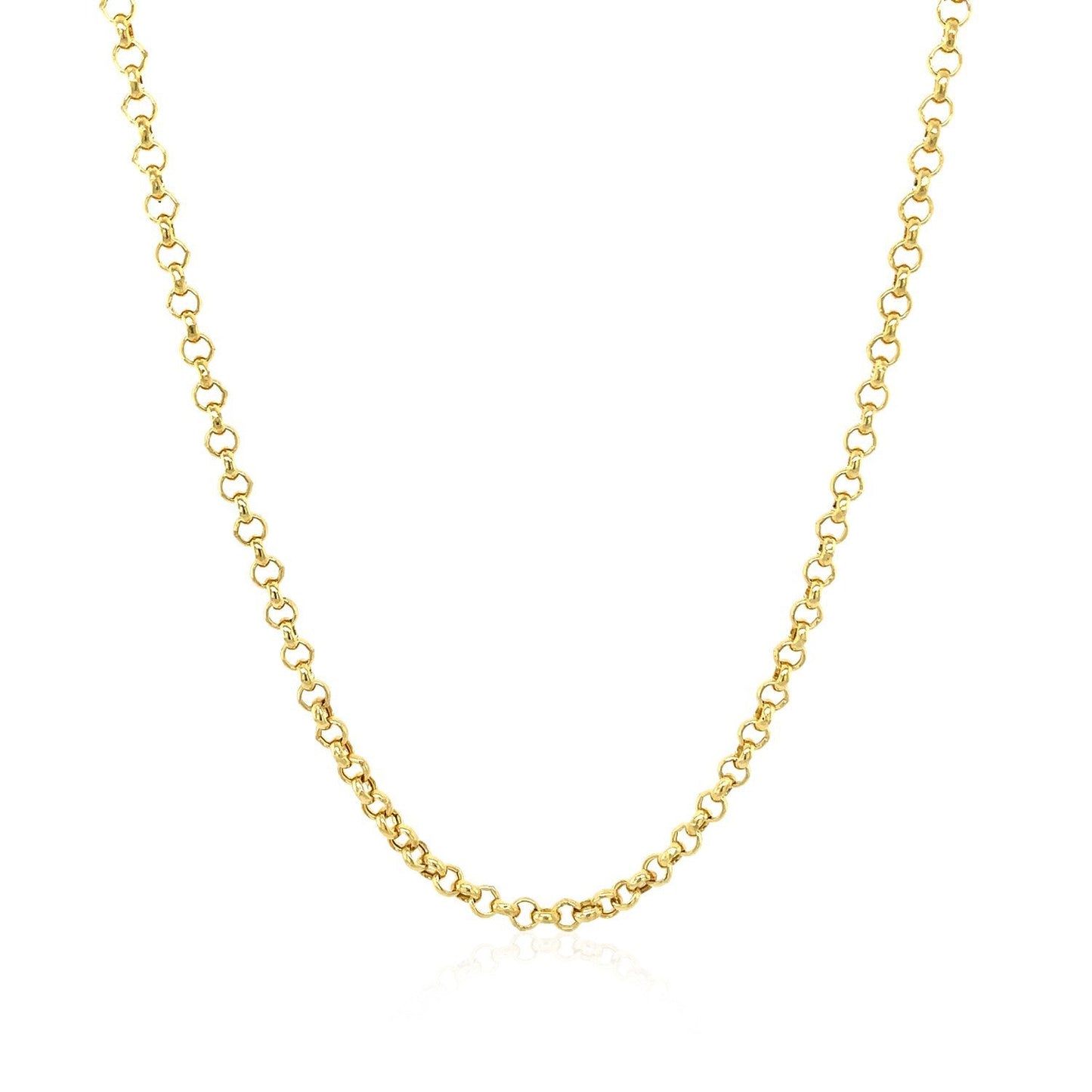 Cadena Rolo de Oro Amarillo de 14k y 2.3mm