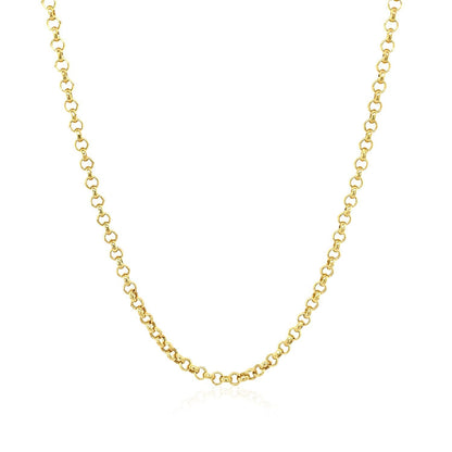 Cadena Rolo de Oro Amarillo de 14k y 2.3mm