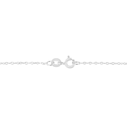 Collar con colgante de oro blanco de 14K con diamante de laboratorio de 1/2 ct. engastado en bisel moderno de 40.64 cm - 45.72 cm (color F-G, claridad VS2-SI1)