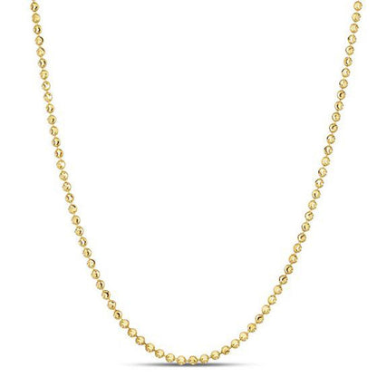 Cadena de cuentas Moon Cut en oro amarillo de 14k (2,00 mm)