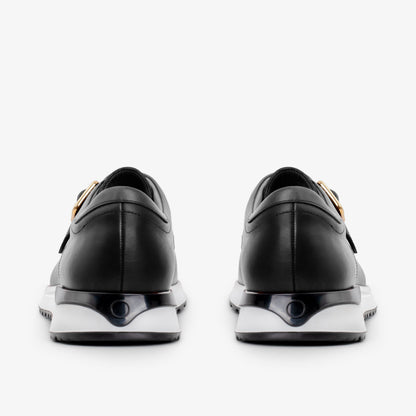 The Luxe Black Buffalo Leather Women Sneaker