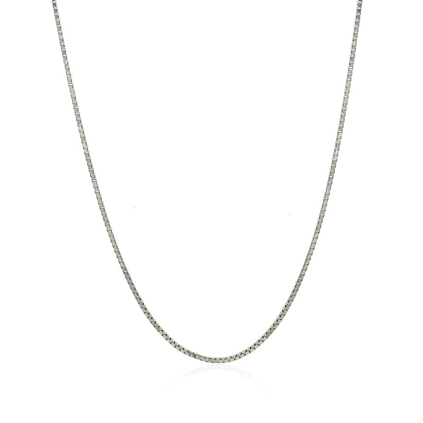 Cadena Clásica de Oro Blanco de 14k, 1.0mm