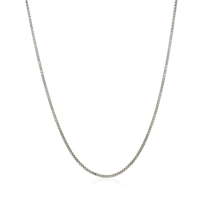 Cadena Clásica de Oro Blanco de 14k, 1.0mm