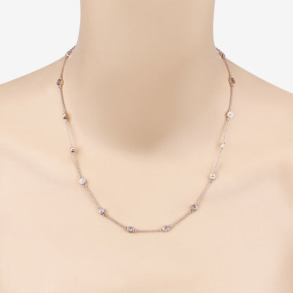 Collar de plata de ley .925 con morganita genuina de 1,62 quilates