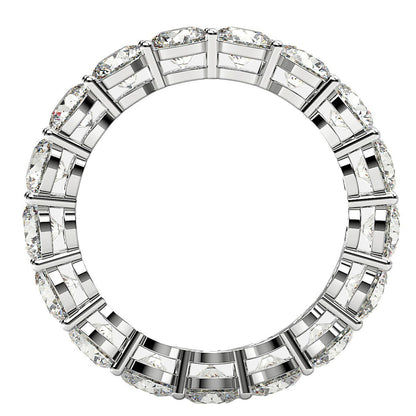 Anillo de Eternidad con Diamantes Redondos Cultivados en Laboratorio de Oro Blanco de 14k (3 quilates, FG/VS2)