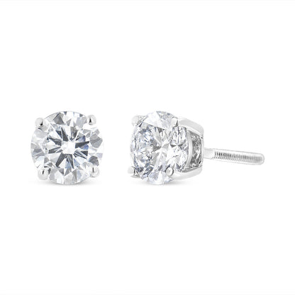 Pendientes de solitario con diamantes en oro blanco de 14k (1.5 quilates en total, color H-I, claridad SI1-SI2)