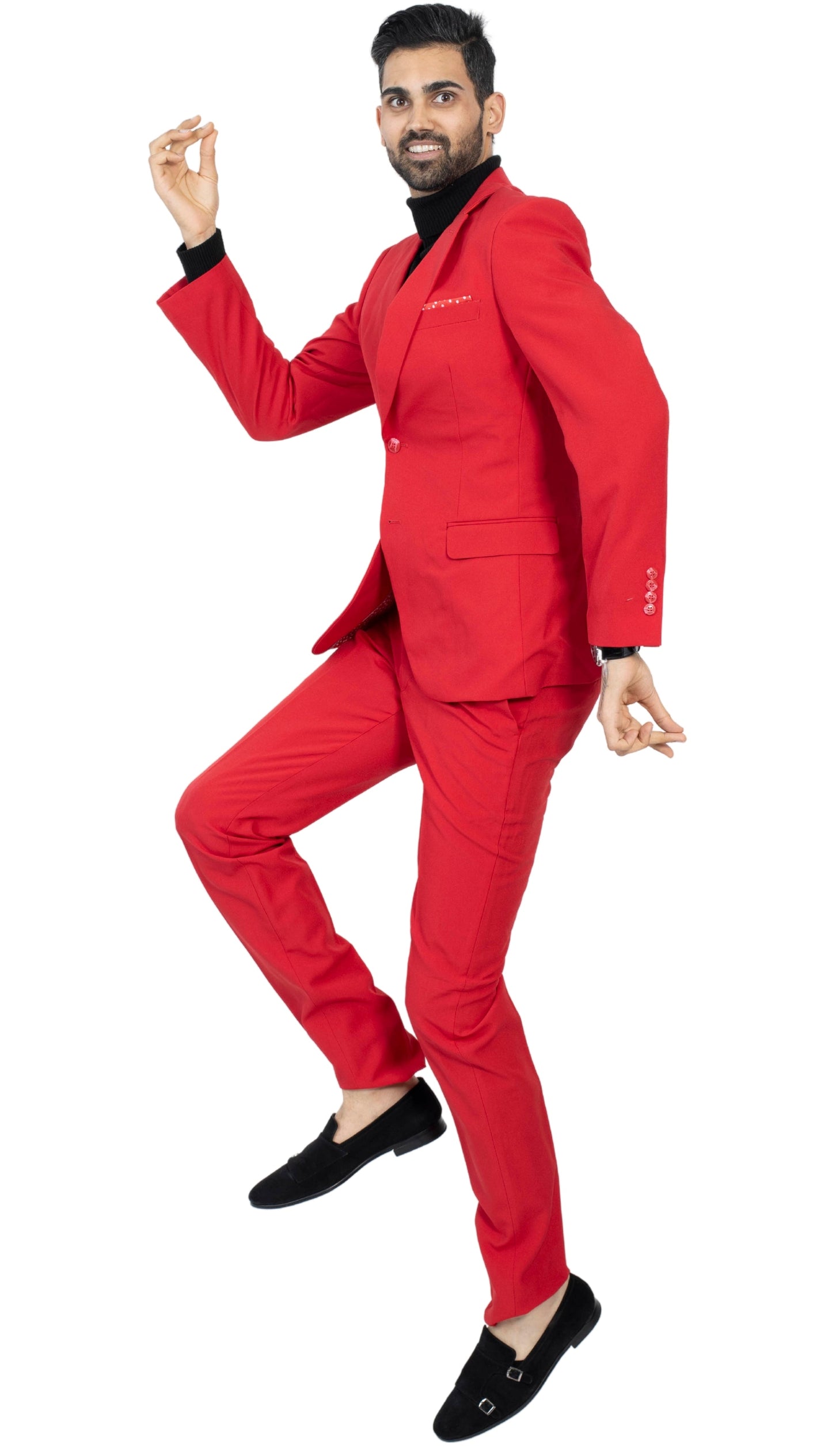 Paul Lorenzo Men's Red Slim Fit Men's Blazer