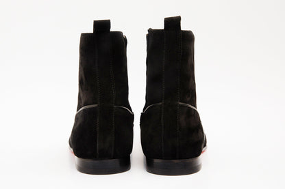 The Baron Black Suede Bit Zip-Up Dress Men Boot Final Sale!