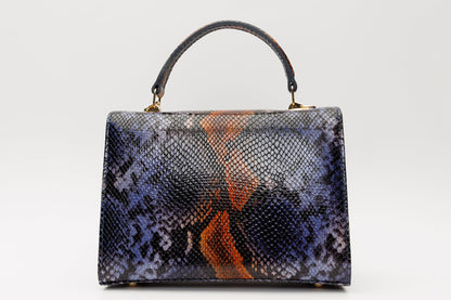 The Venezia Navy Blue Leather Handbag