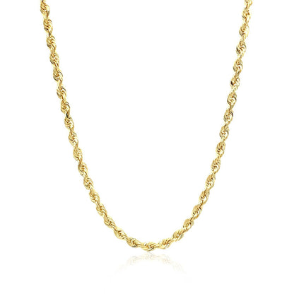 Cadena de oro amarillo macizo de 10k con corte de diamante de 2.75mm