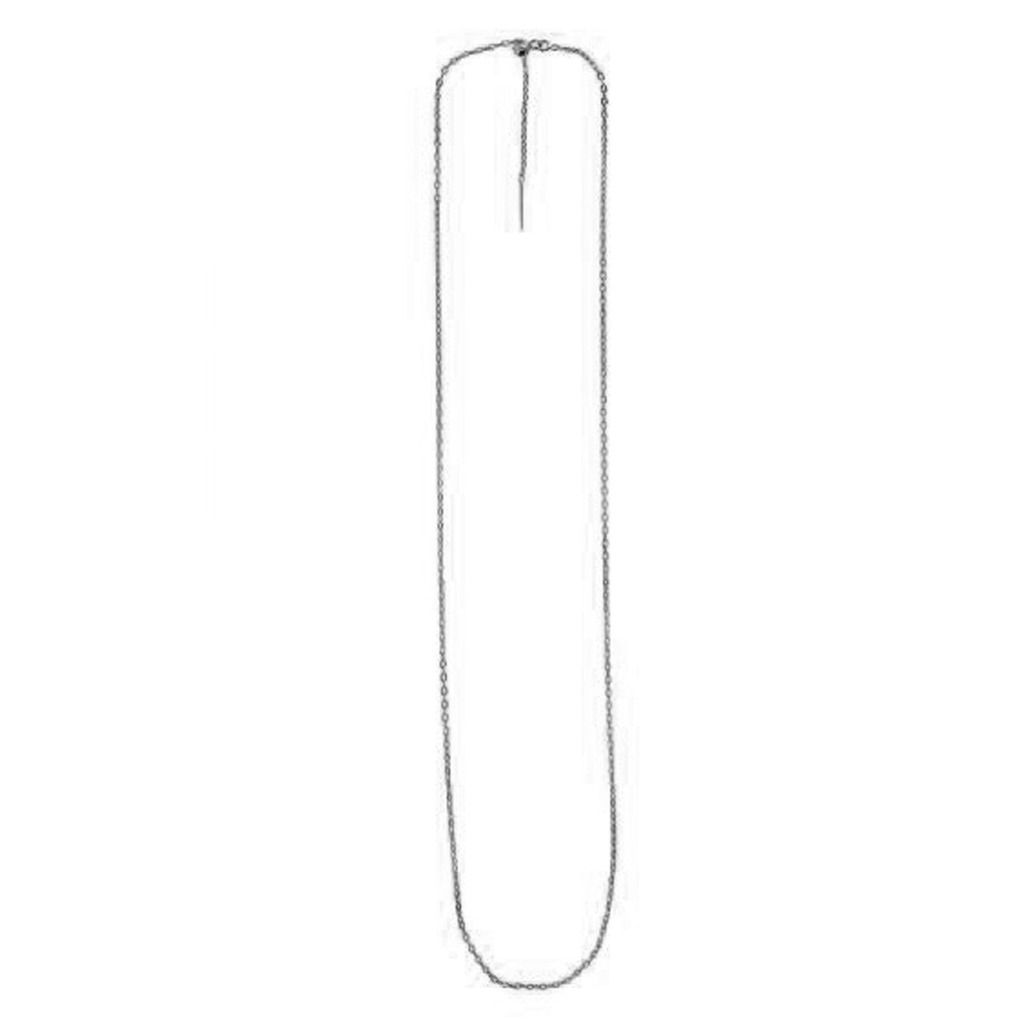 Cadena ajustable sin fin en oro blanco de 14k (1.70 mm)