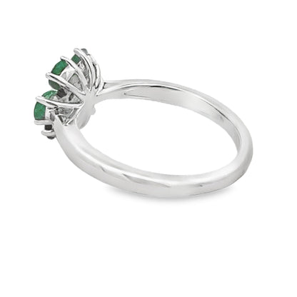 Anillo de Circón Esmeralda de 1.14 ct Plata de Ley