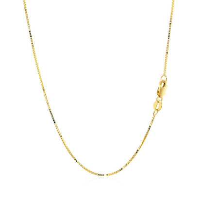 Cadena clásica de oro amarillo de 14k de 0.7mm