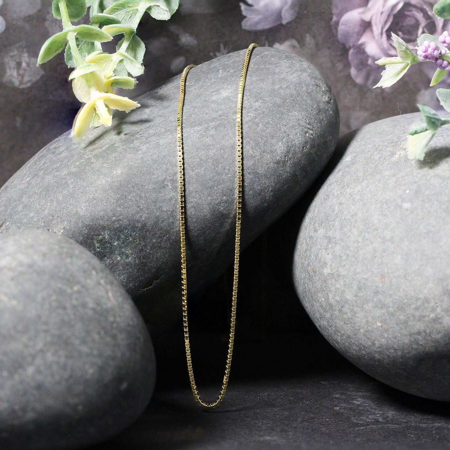 Cadena clásica de oro amarillo de 14k de 1.0mm